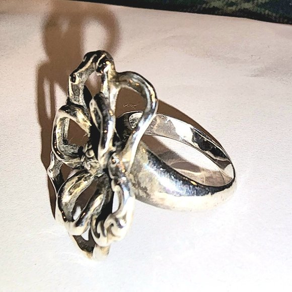 Silpada .925, Sterling Silver Flower Power Ring, size 10 - Picture 4 of 4